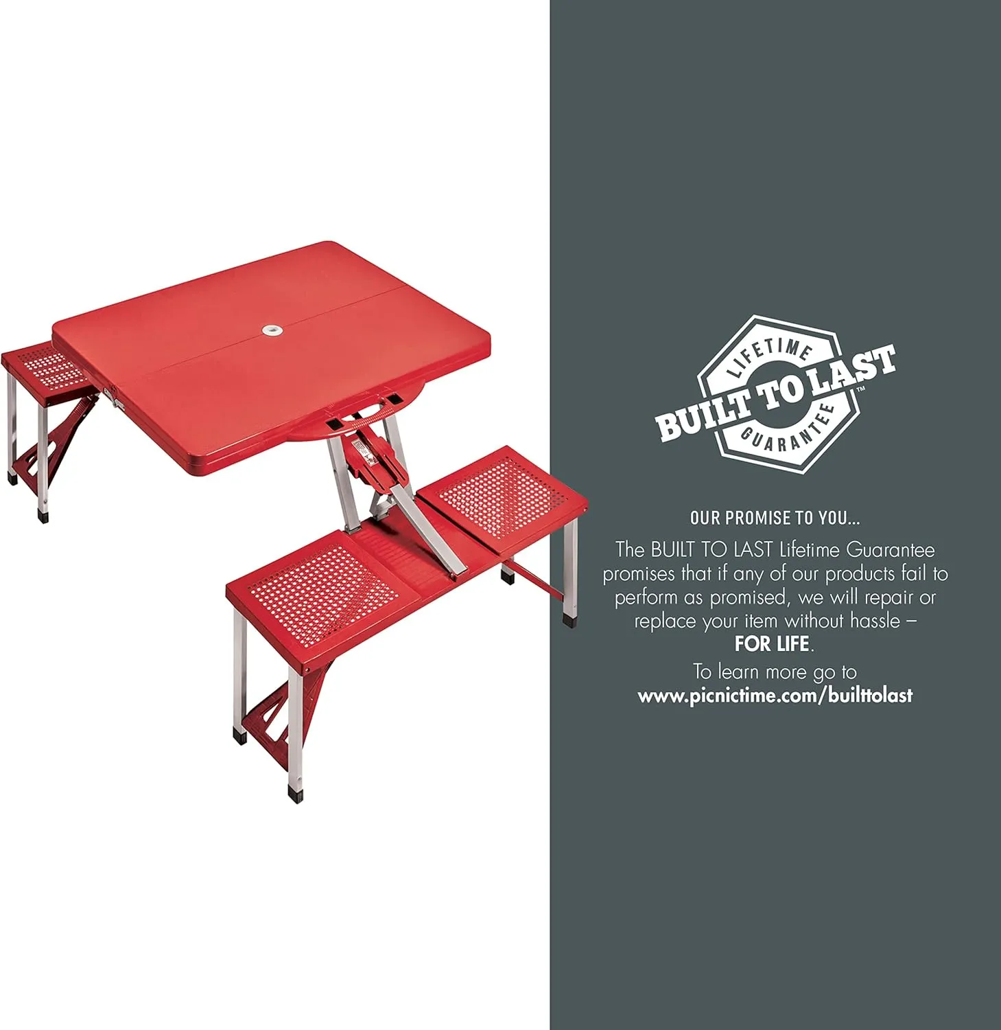 PICNIC TIME NHL Unisex-Adult NHL Picnic Table Portable Folding Table with Seats