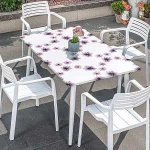 Pink Purple Folding Table Cover Modern Romantic Floral Design Indoor or Outdoor Fitted Table Covers for Banquet Tables Abstract Fits up 5 Foot Tables