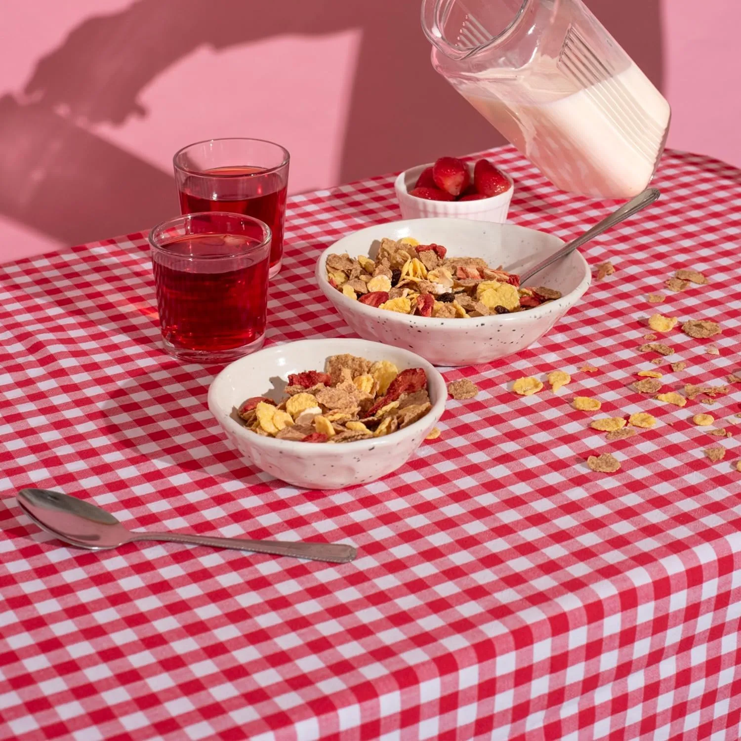 Plastic Table Cloth, 310 Ft X 54 in Disposable Tablecloth Red and White Checkered Tablecloth with Any Cut Sliding Cutters Premium PEVA Plastic Table Cloth Disposable for Picnic, Parties, Festivals