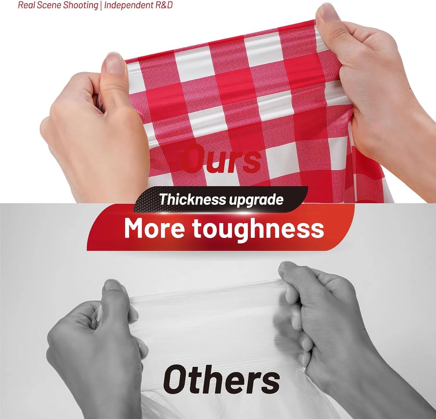Plastic Table Cloth, 310 Ft X 54 in Disposable Tablecloth Red and White Checkered Tablecloth with Any Cut Sliding Cutters Premium PEVA Plastic Table Cloth Disposable for Picnic, Parties, Festivals