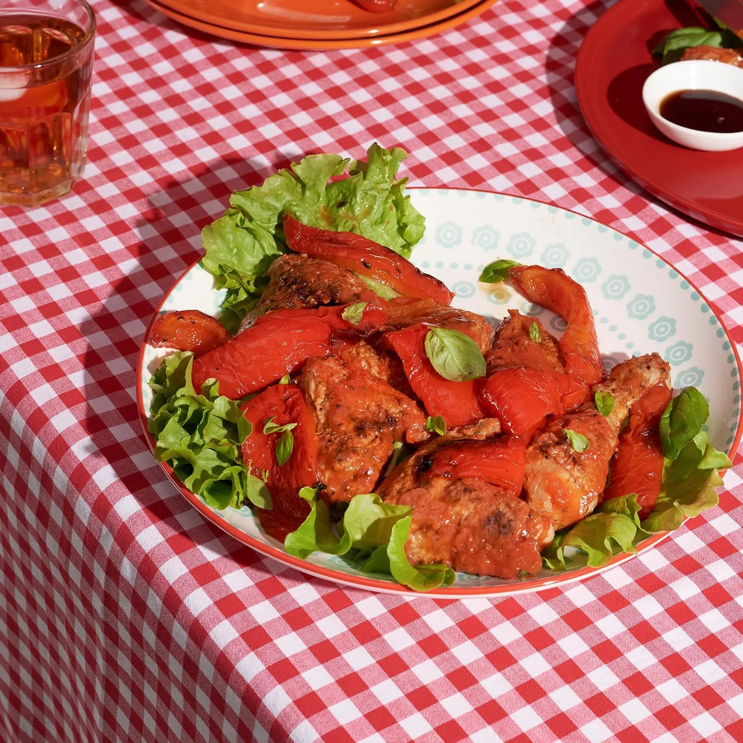 Plastic Table Cloth, 310 Ft X 54 in Disposable Tablecloth Red and White Checkered Tablecloth with Any Cut Sliding Cutters Premium PEVA Plastic Table Cloth Disposable for Picnic, Parties, Festivals