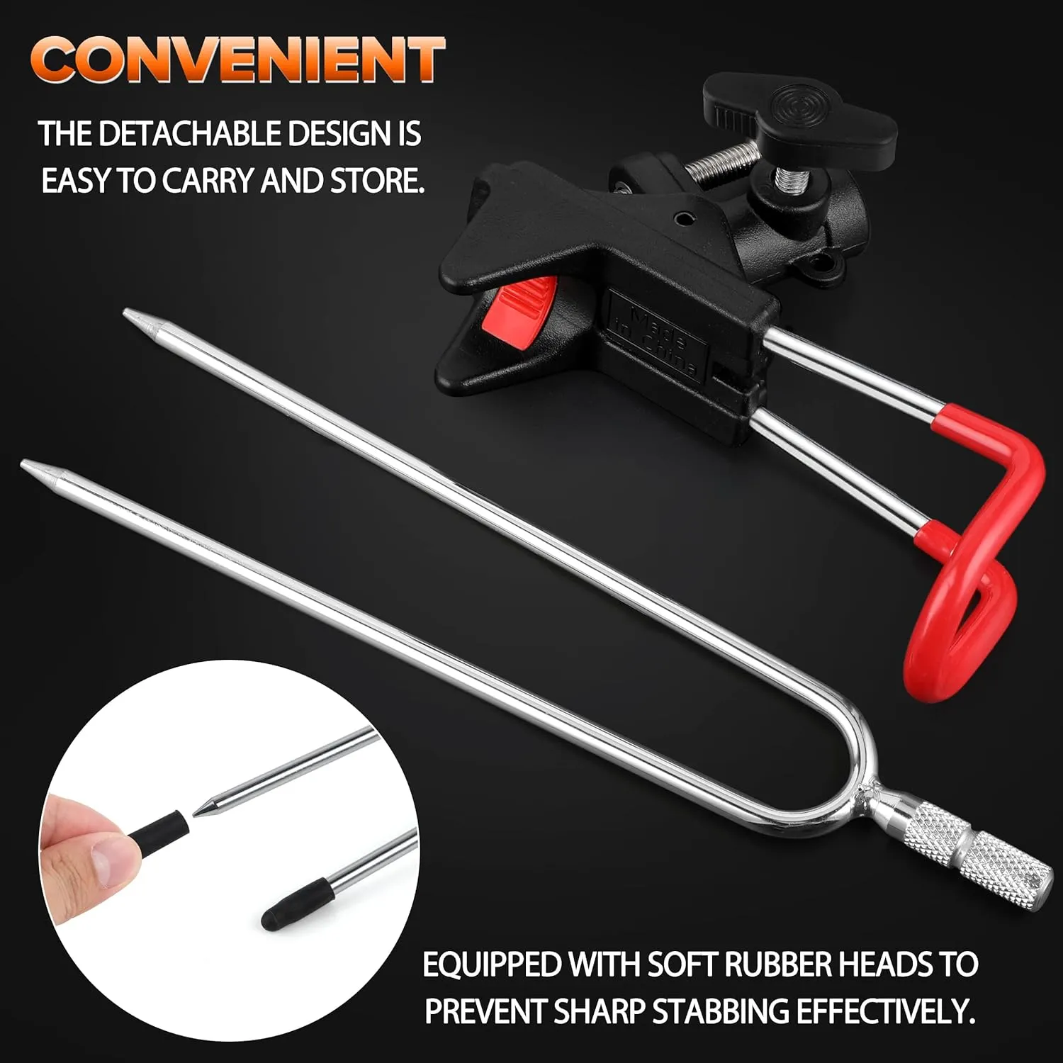 PLUSINNO Fishing Rod Holders - Upgraded 360 Degree Adjustable Fishing Pole Stand Equipment for Bank, Beach, Gift for Men