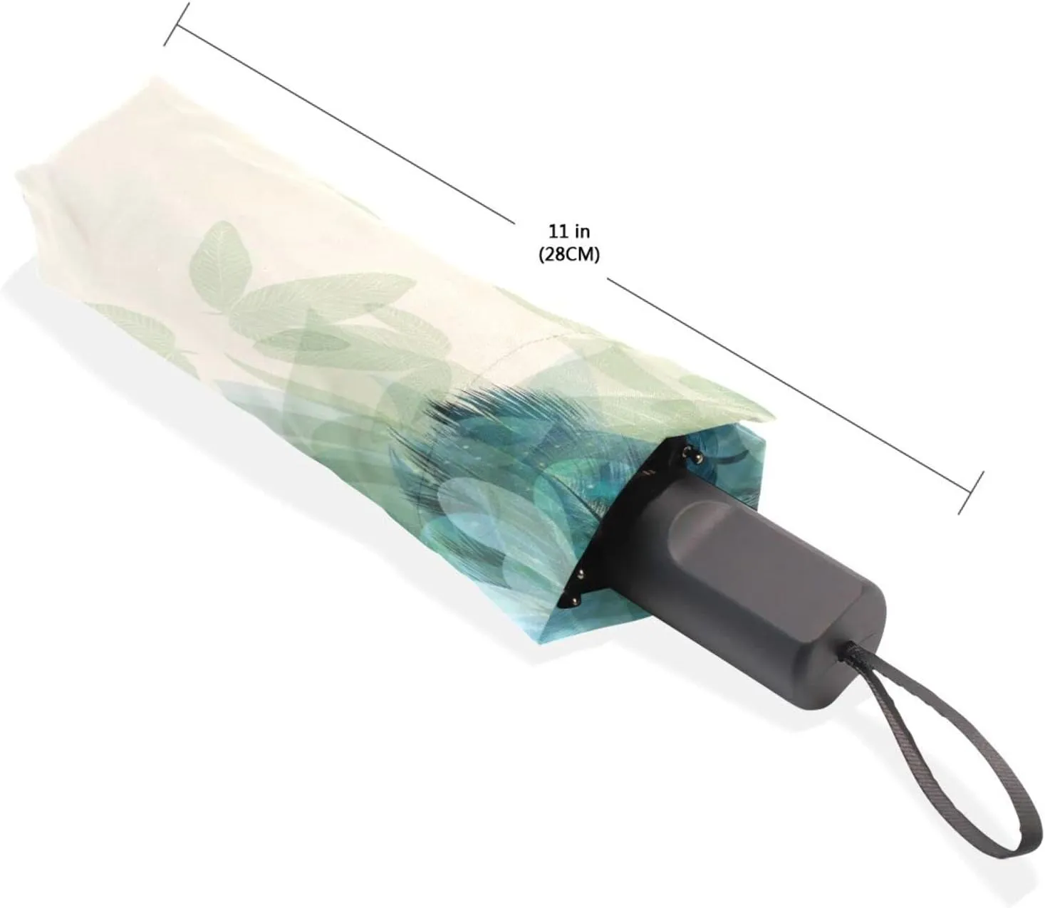 Poeticcity Rain Travel Umbrella, Hand Open Close Windproof Waterproof Folding Umbrella, Compact Canopy Strong Ray Parasol Umbrella
