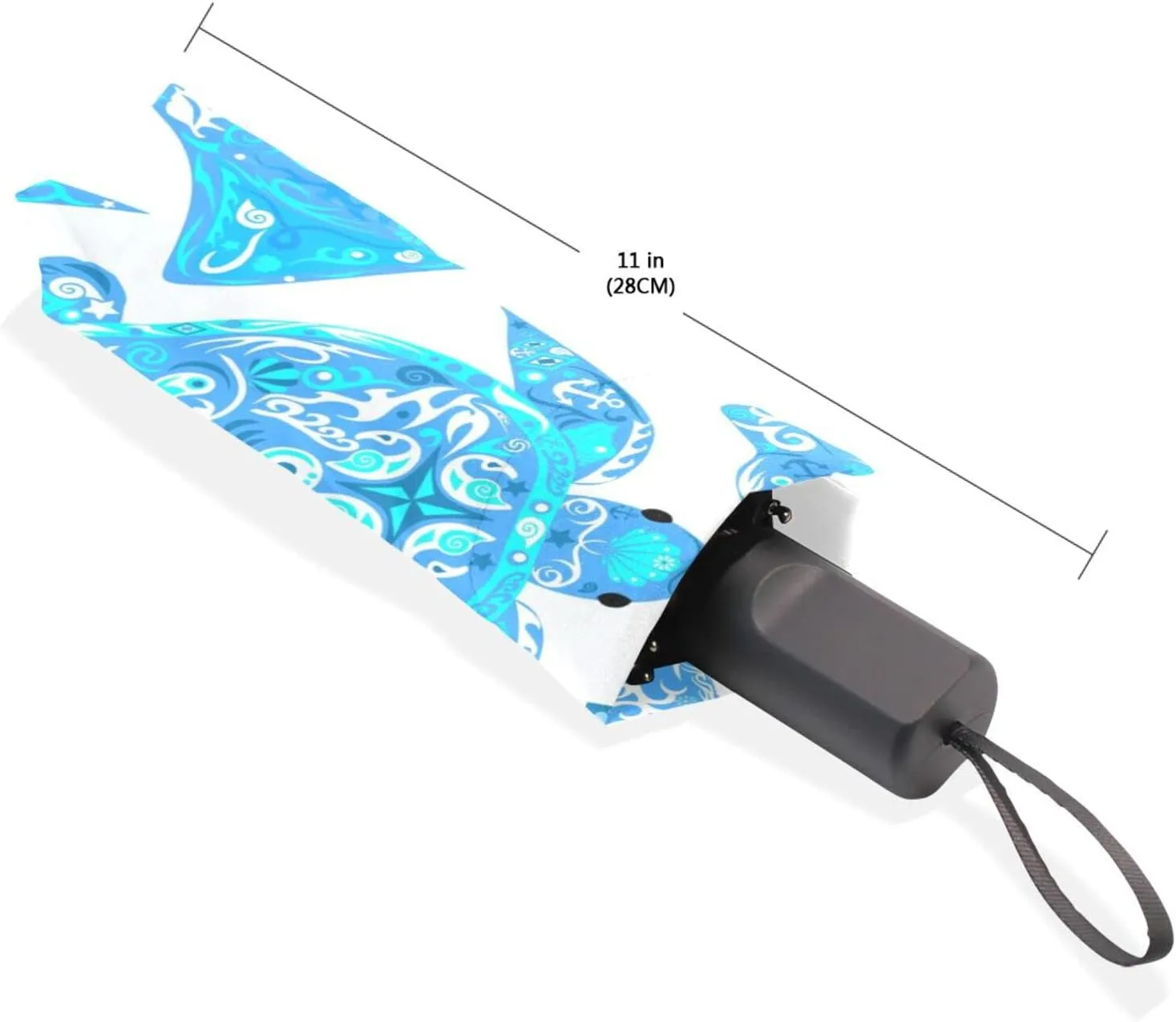 Poeticcity Rain Travel Umbrella, Hand Open Close Windproof Waterproof Folding Umbrella, Compact Canopy Strong Ray Parasol Umbrella