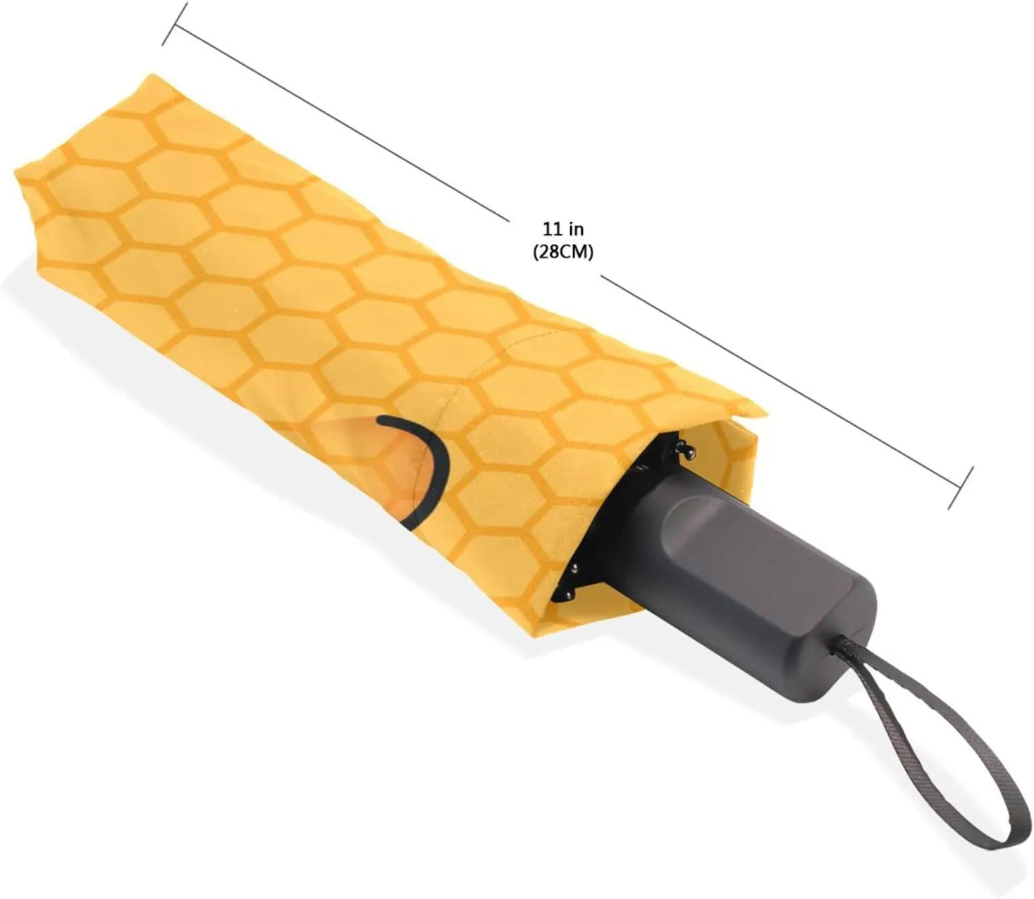 Poeticcity Rain Travel Umbrella, Hand Open Close Windproof Waterproof Folding Umbrella, Compact Canopy Strong Ray Parasol Umbrella