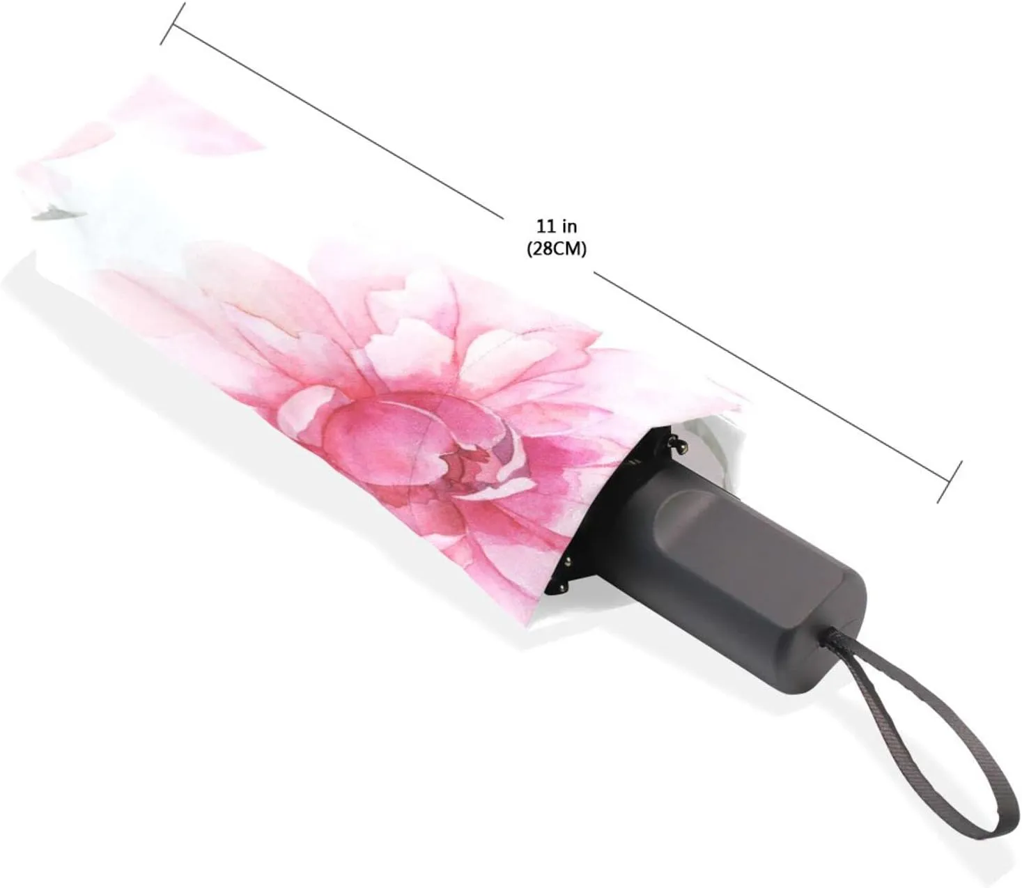 Poeticcity Rain Travel Umbrella, Hand Open Close Windproof Waterproof Folding Umbrella, Compact Canopy Strong Ray Parasol Umbrella