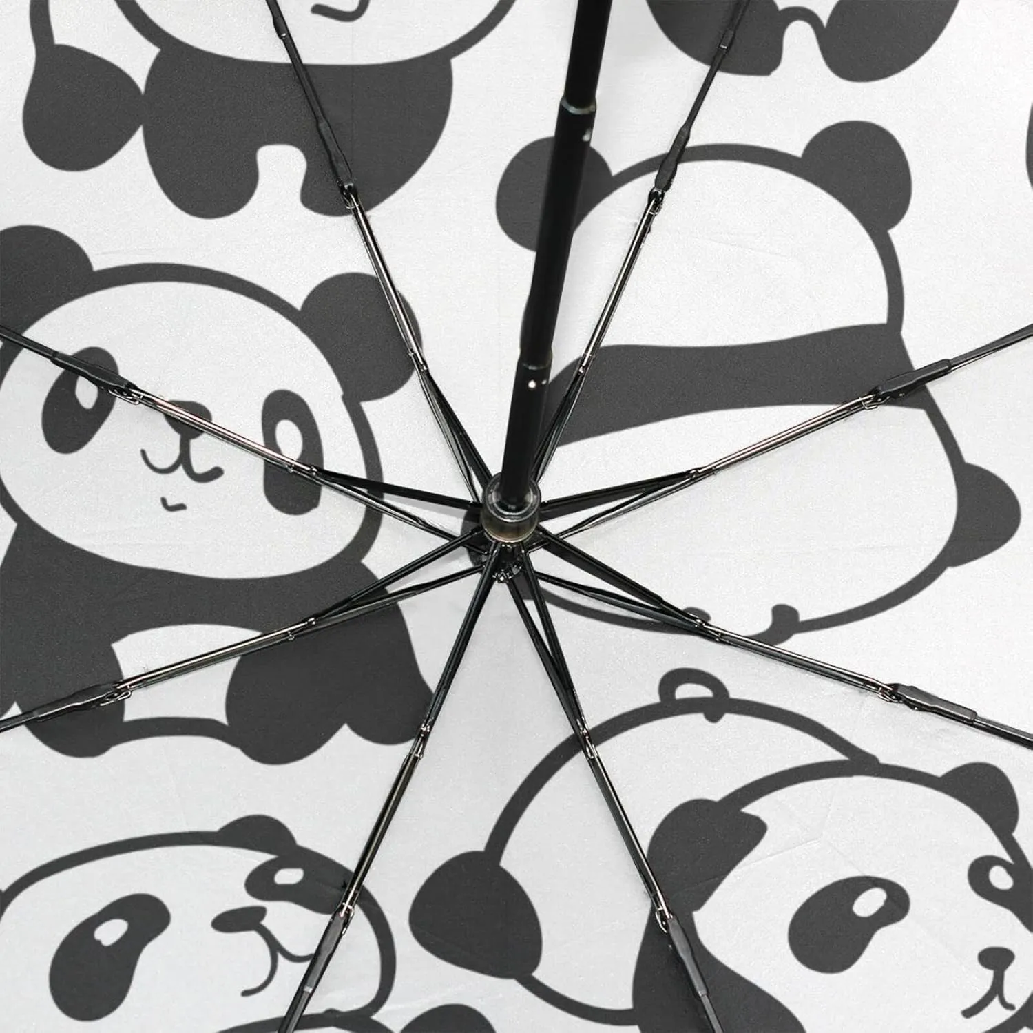 Poeticcity Rain Travel Umbrella, Hand Open Close Windproof Waterproof Folding Umbrella, Compact Canopy Strong Ray Parasol Umbrella