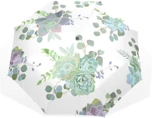 Poeticcity Rain Travel Umbrella, Hand Open Close Windproof Waterproof Folding Umbrella, Compact Canopy Strong Ray Parasol Umbrella