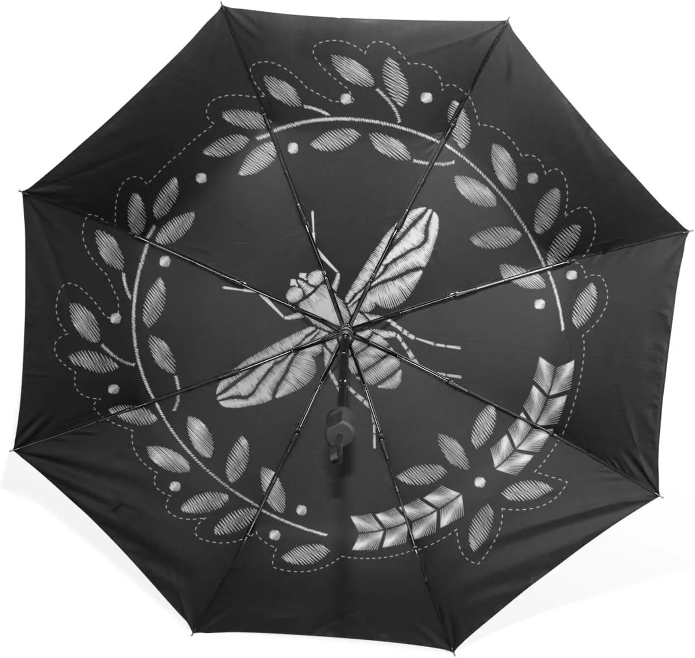 Poeticcity Rain Travel Umbrella, Hand Open Close Windproof Waterproof Folding Umbrella, Compact Canopy Strong Ray Parasol Umbrella