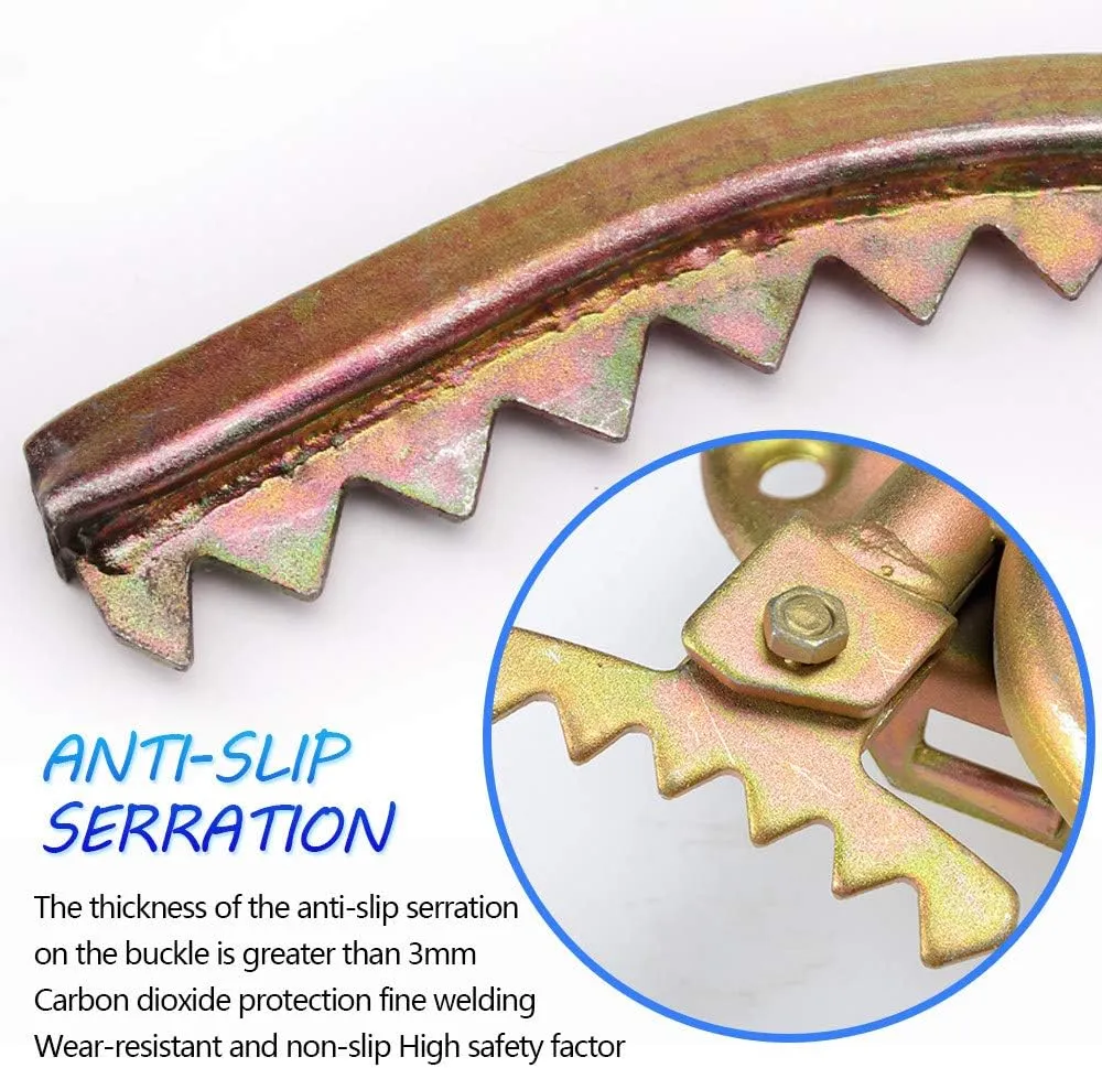 Pole Climbing Spikes, Tree Climbing Gear with Safe Belt, Adjustable Tree Climbing Spikes for Climbing Hunting Observation Picking Fruit,350model