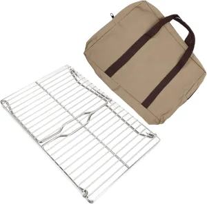 POPETPOP Portable Bbq Grill Folding Campfire Grill Stainless Steel Bbq Grate for Camping Picnics Outdoor Cooking