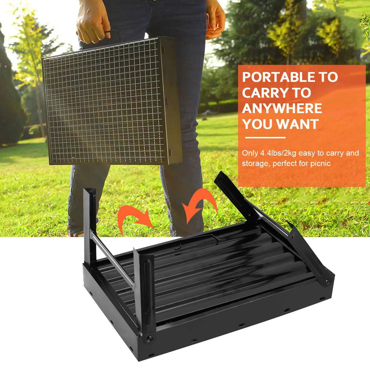 Portable Barbecue Grill Foldable Charcoal