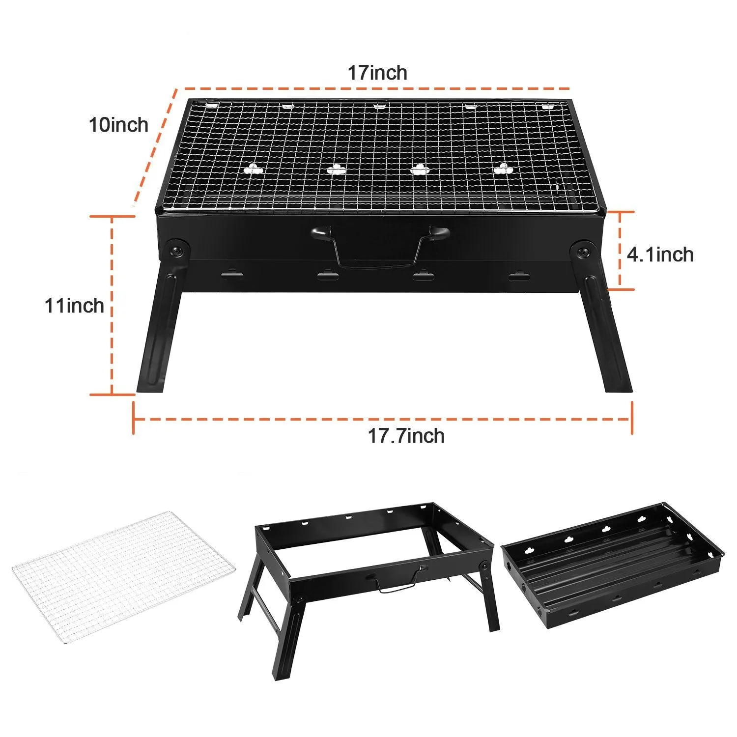 Portable Barbecue Grill Foldable Charcoal