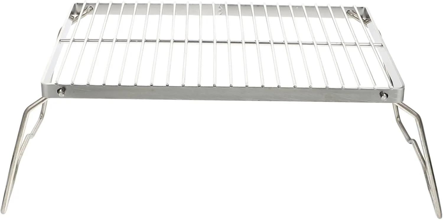 Portable Bbq Grill 304 Stainless Steel Folding Campfire Grill Easy to Clean Sturdy Outdoor Bbq Rack