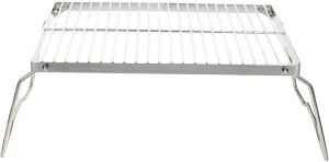 Portable Bbq Grill 304 Stainless Steel Folding Campfire Grill Easy to Clean Sturdy Outdoor Bbq Rack