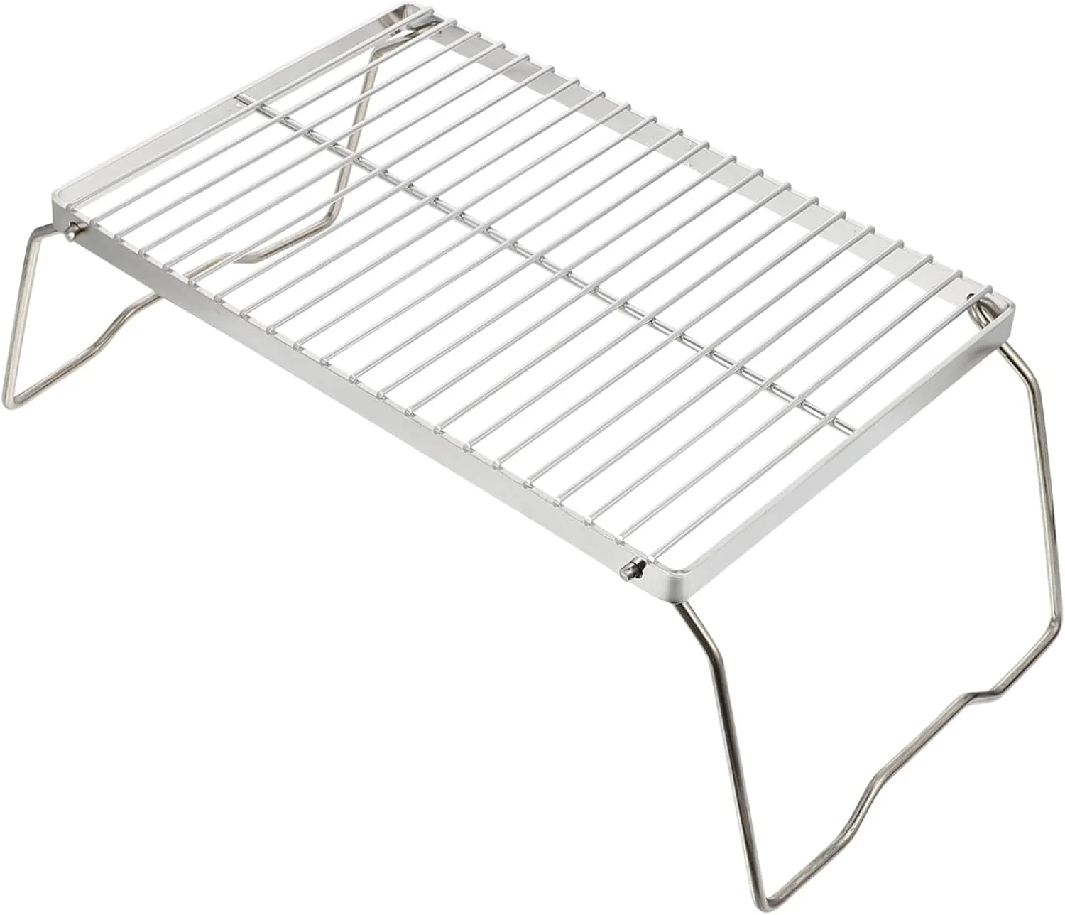 Portable Bbq Grill Stainless Steel Folding Rack Outdoor Bbq Easy to Clean for Camping