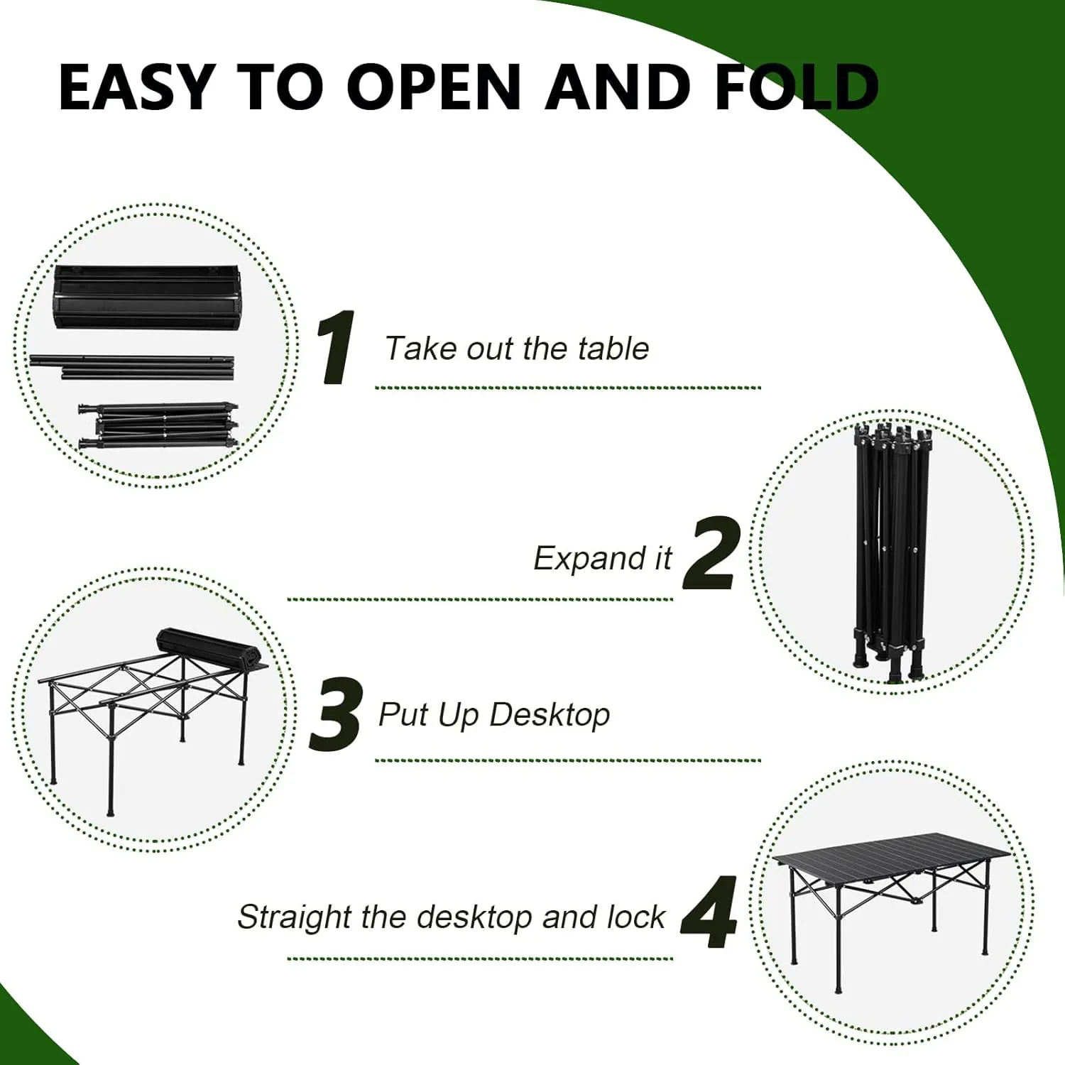 Portable Camping Side Table, Lightweight Aluminum Folding Table with Carry Bag, Ideal for Picnic, BBQ, Cooking, and Outdoor Activities Wood Color 50×53×50cm/19.7×20.9×19.7in