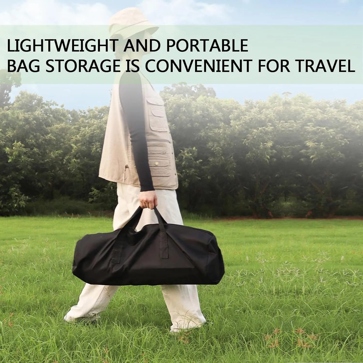 Portable Camping Side Table, Lightweight Aluminum Folding Table with Carry Bag, Ideal for Picnic, BBQ, Cooking, and Outdoor Activities Wood Color 50×53×50cm/19.7×20.9×19.7in