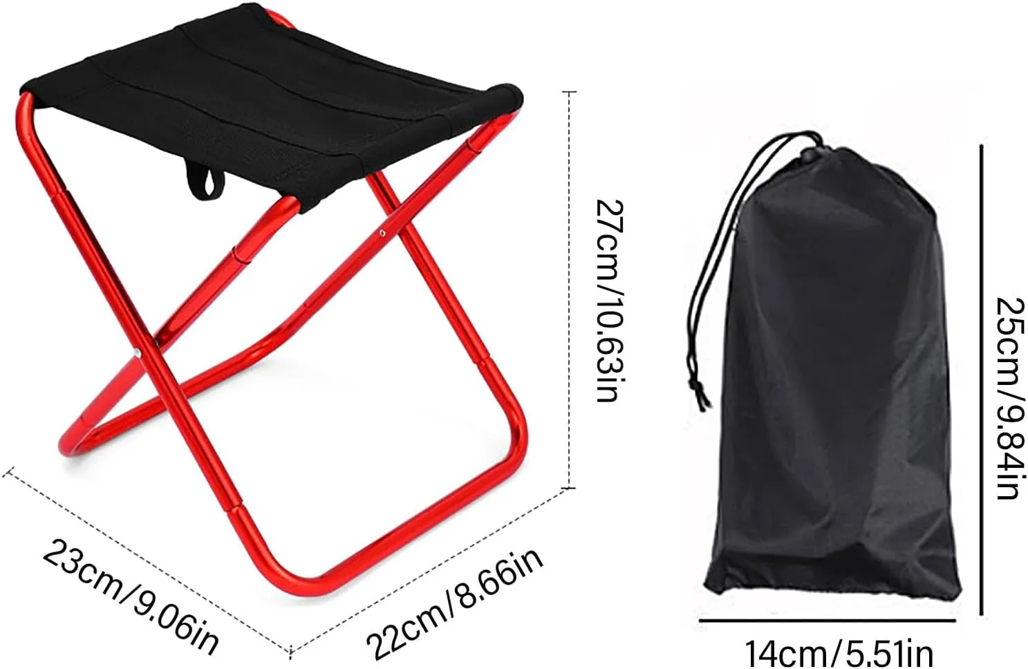 Portable Camping Stool Foot Rests Outdoor Folding Stool Little Fishing Chair Comfortable Stool Easy to Carry