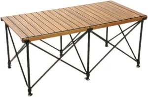 Portable Camping Table,Outdoor Folding Aluminum Picnic Table with Carry Bag,Lightweight Roll-up Beach Table for Outdoor Hiking Picnics BBQ Travel Equipment,137CM