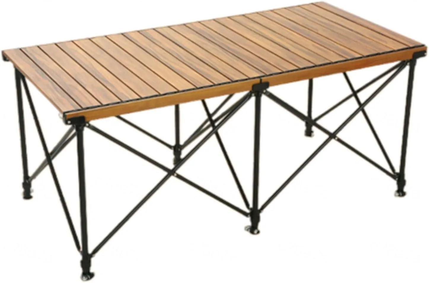Portable Camping Table,Outdoor Folding Aluminum Picnic Table with Carry Bag,Lightweight Roll-up Beach Table for Outdoor Hiking Picnics BBQ Travel Equipment,137CM