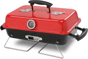 Portable Charcoal Grill - Tabletop Outdoor Barbecue Smoker Small BBQ Grill for Outdoor Cooking Backyard Camping Picnics Beach