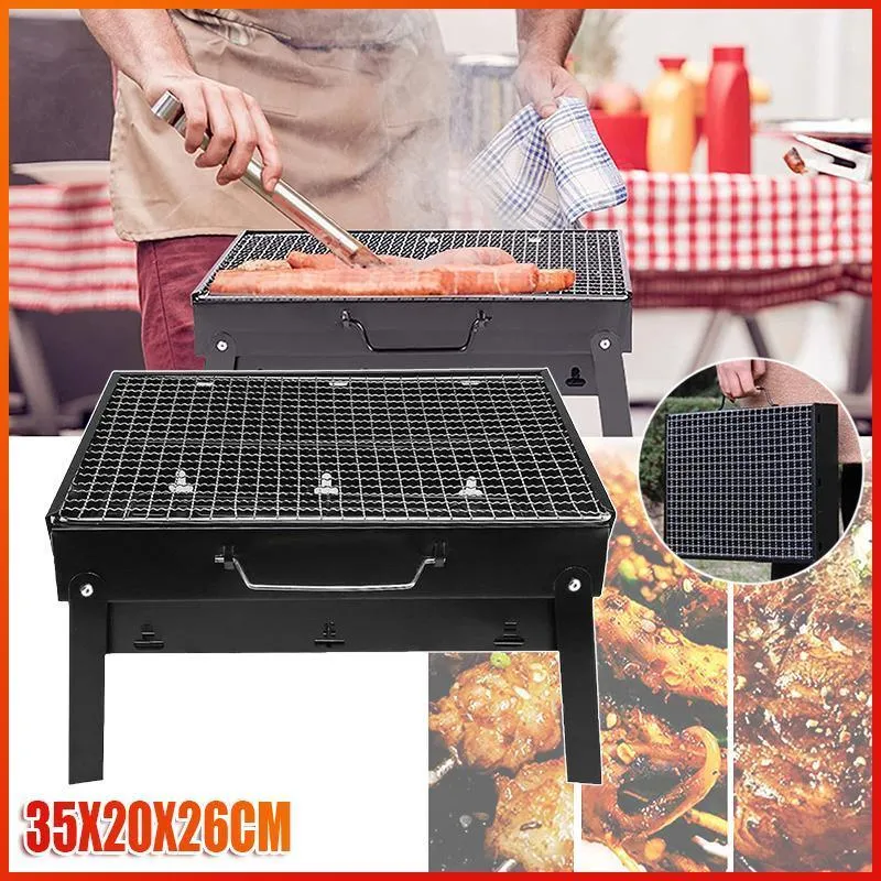 Portable Foldable Charcoal BBQ Grill for Outdoor Camping Picnic and Hibachi Cooking