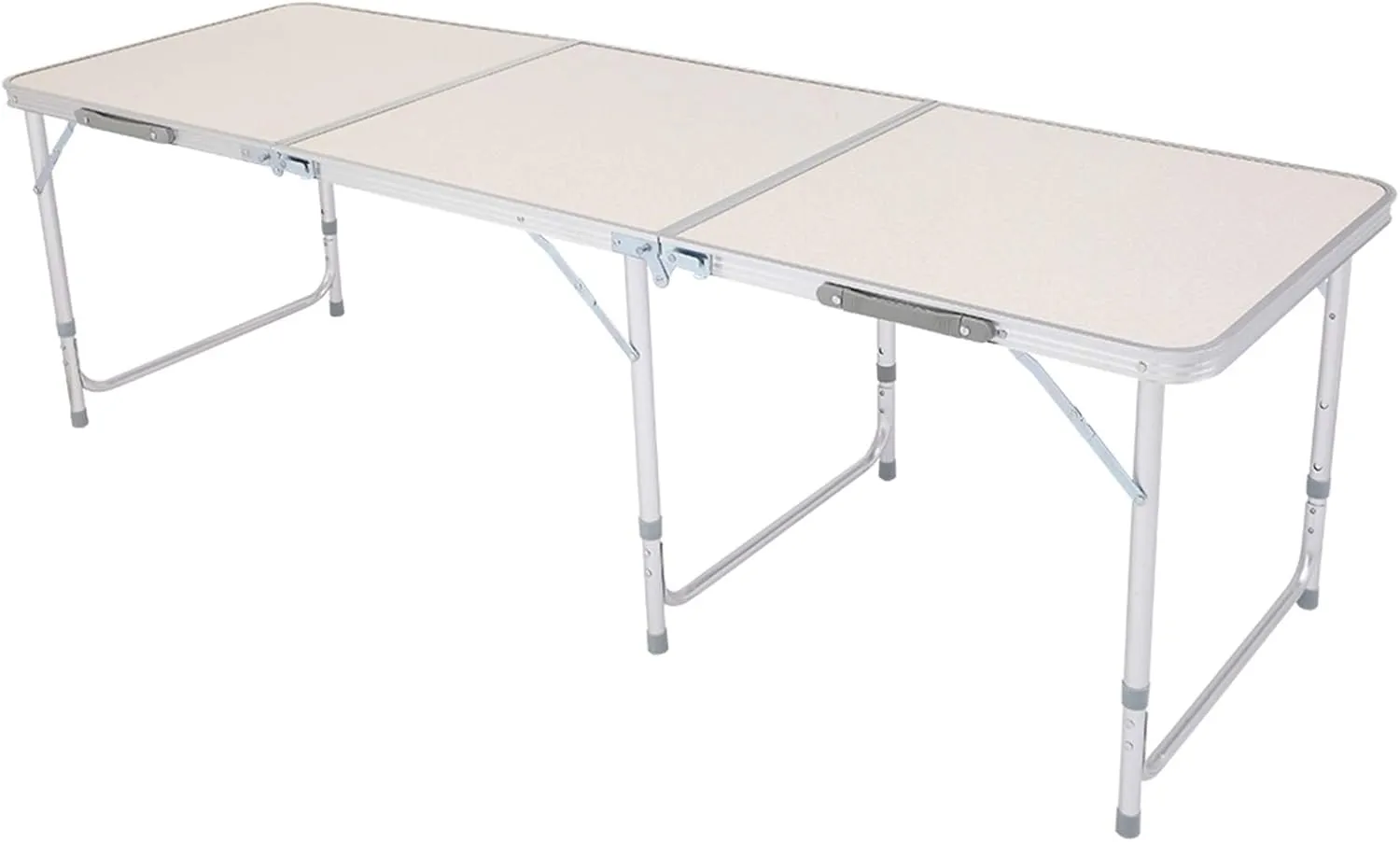 Portable Folding Aluminum Camp Table with Carry Handle, Folding Picnic Table Camping Table Folding Table Aluminum Fold Up Camp Dining Table for Picnic Beach BBQ Cooking Outdoor and Indoor