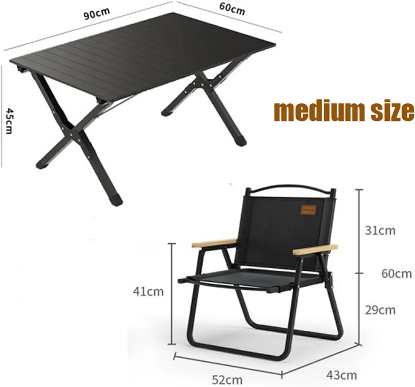 Portable Folding Aluminum Picnic Table Set Set of 3 Lightweight Camping Tables with Roll up Top Perfect for Indoor and Outdoor Use