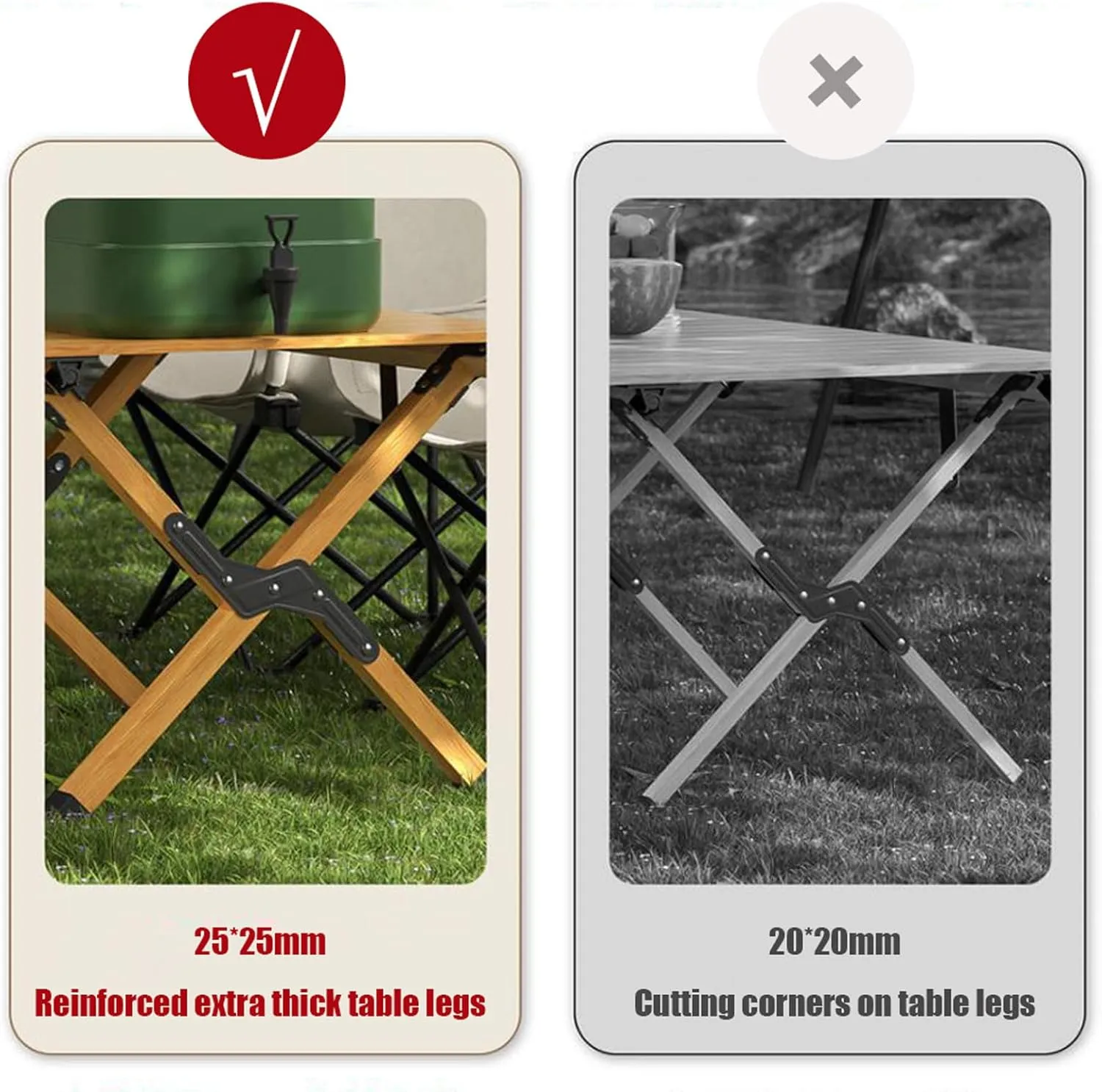 Portable Folding Aluminum Picnic Table Set Set of 3 Lightweight Camping Tables with Roll up Top Perfect for Indoor and Outdoor Use