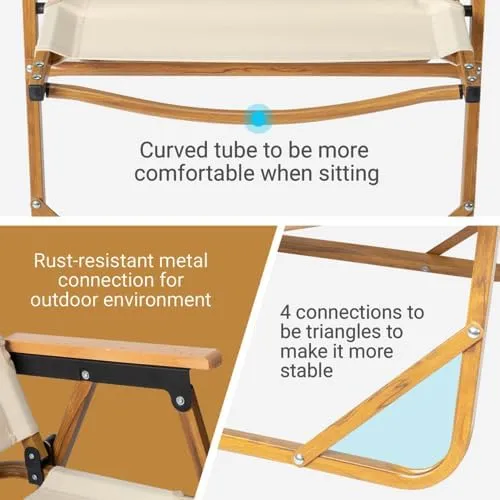 Portable Folding Camping Chair, Camping Essentials, Ultralight Low Beach Chair for Hiking, Lawn, Concert, Fishing, Picnic, Hunting(Khaki)