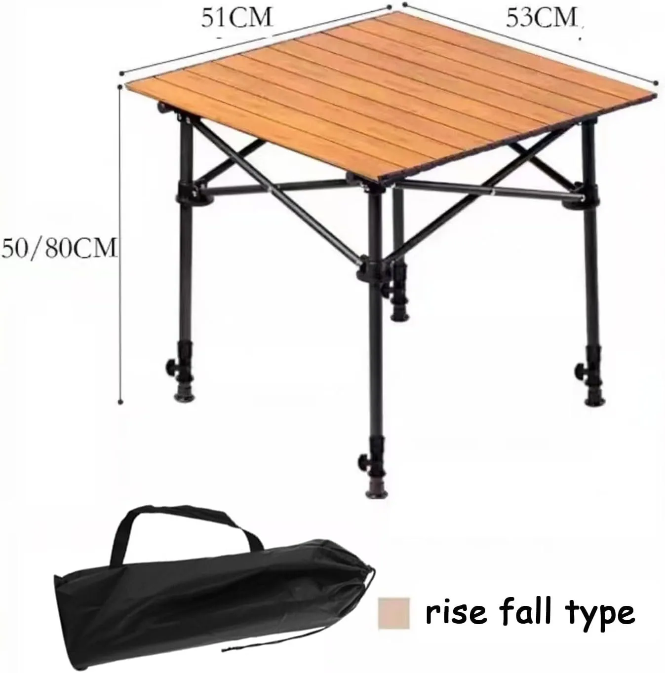 Portable Folding Camping Table for Persons Aluminum Collapsible Table Lightweight,Collapsible Height Adjustable Suitable for Picnic Adults with Carry Bag for Indoor Outdoor BBQ Picnic Gathering Patio
