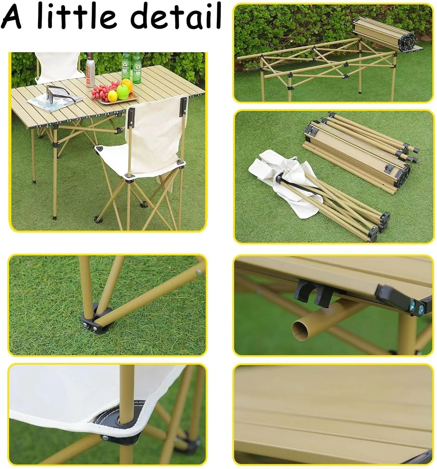 Portable Folding Camping Table for Persons Aluminum Collapsible Table Lightweight,Collapsible Height Adjustable Suitable for Picnic Adults with Carry Bag for Indoor Outdoor BBQ Picnic Gathering Patio