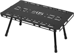 Portable Folding Camping Table with Adjustable Height, Multifunctional Aluminum Alloy Outdoor Picnic Desk, Compact Backpacking Table with Built in Storage Compartment (M)