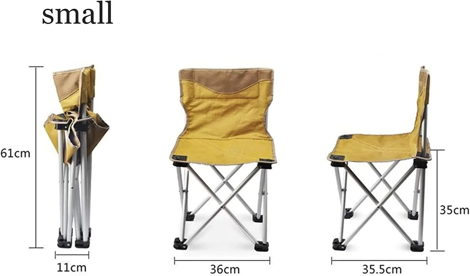 Portable Folding Chair Outdoor Portable Aluminum Alloy Folding Chair Backrest Ultralight Fishing Leisure Chair Beach Seat Stool Outdoor Camping Adjustable Folding Chair(36 * 35.5 * 61cm)