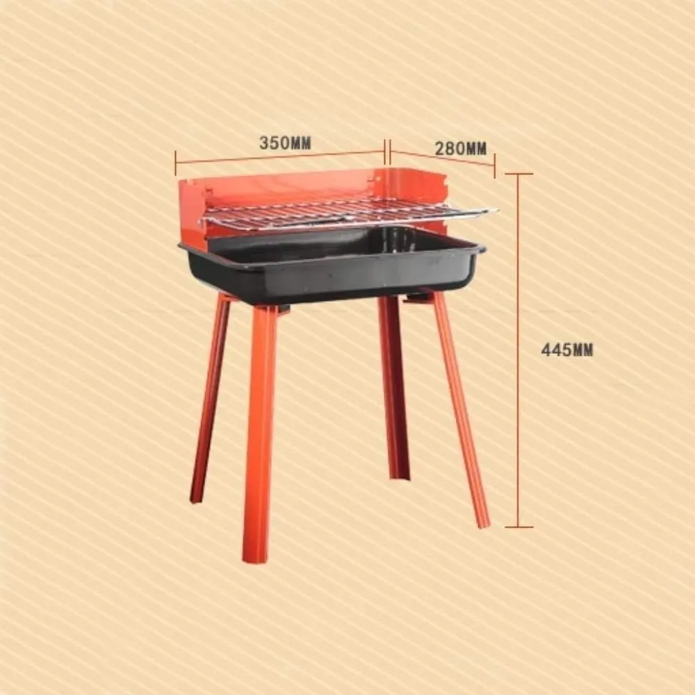 Portable Folding Charcoal BBQ Grill, Stainless Steel Outdoor Kebab Lightweight and Compact for Camping, Picnic, Parties