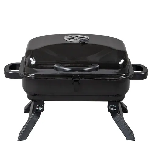 Portable Folding Charcoal Grill BBQ and Smoker with Lid