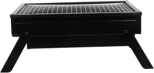 Portable Folding Charcoal Grill for Outdoor Camping Compact Pullout Charcoal Box for Backyard Travel Cooking for People