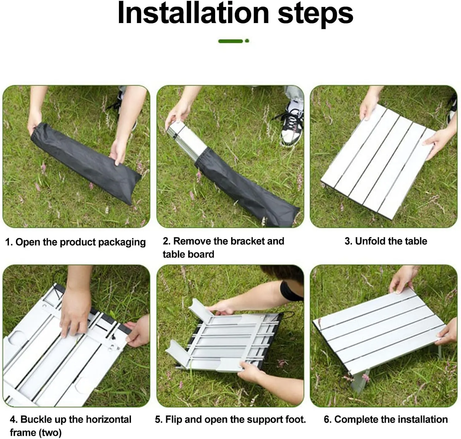 Portable Folding Table Camping Ultralight Aluminum Solid Construction Strong Load-Bearing High Stability Mini Size Collapsible
