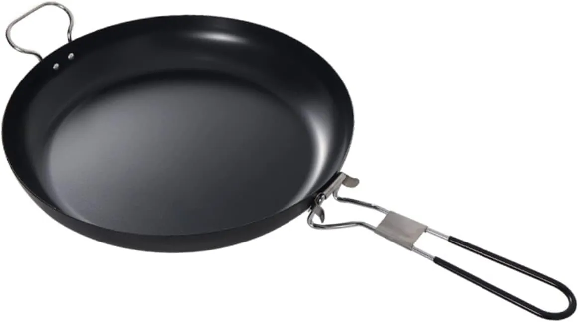 Portable Non-Stick Titanium Frying Pan Folding Outdoor Cooking Pan for Camping Hiking Picnic