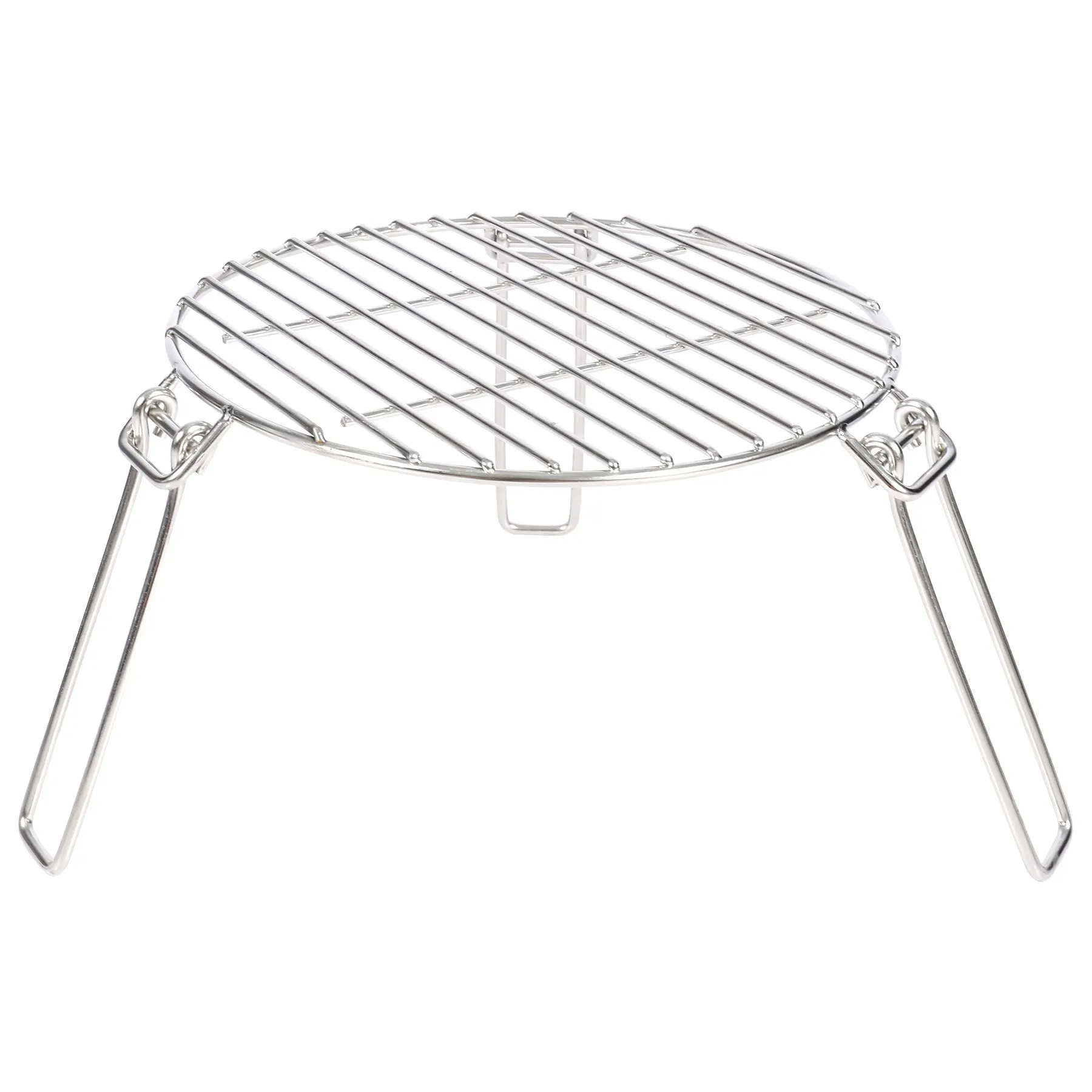 Portable Round Campfire Grill Grate with Foldable Legs, 12” From Redcamp
