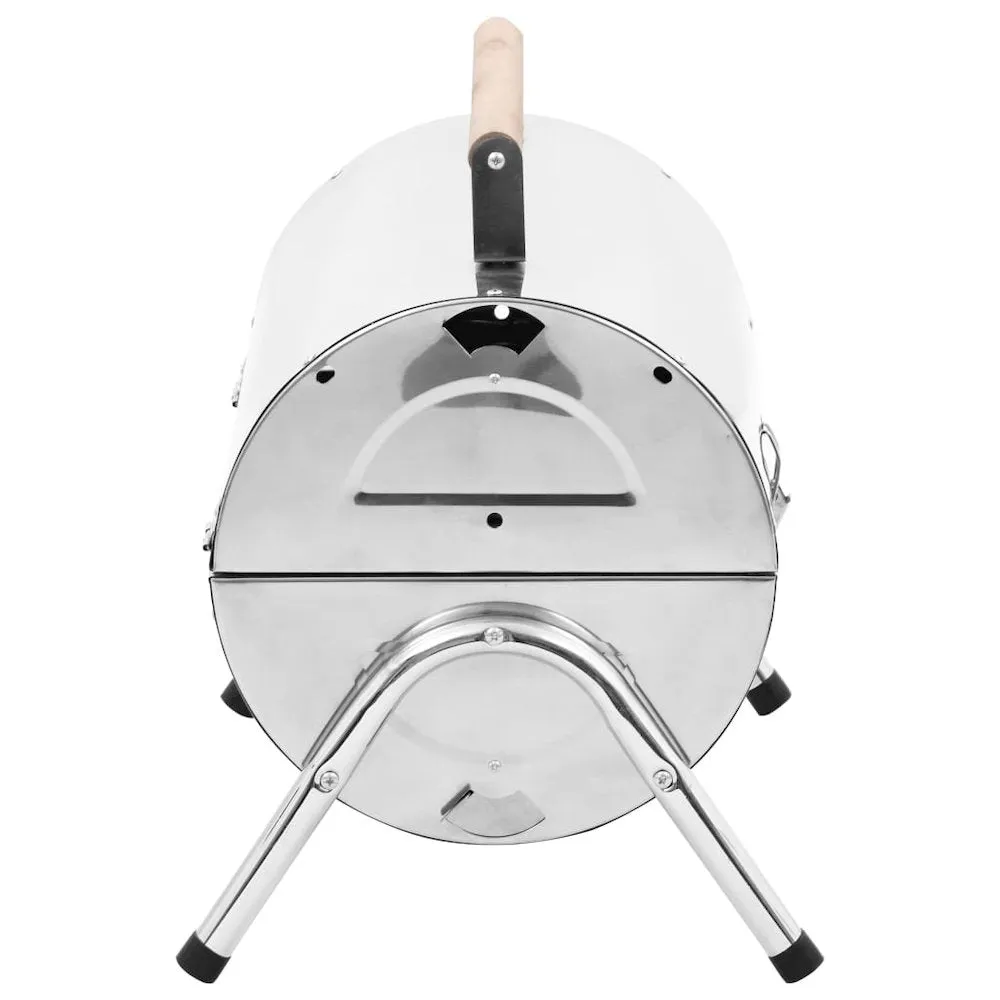 Portable Tabletop Charcoal BBQ Grill Stainless Steel Double Grids - vidaXL