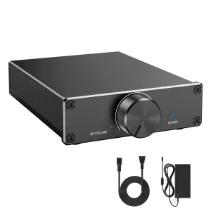 Power Amplifier 160W x 2 Home HiFi Stereo Class D Audio Amp, TPA3255, 2.0 Audio, 2 Channel Stereo Amp for Desktop Bookshelf Home Theater Passive Audio Stereo System, with DC 32V Power Adapter