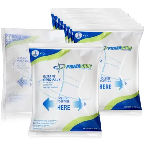 PrimaCare PCP-45 Disposable Instant Cold Therapy Ice Pack for Injuries, First Aid Ice Pack for Instant Pain Relief, 4"x5" Pack of 24