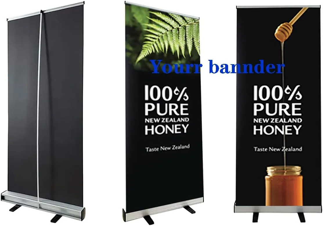 Professional Roll Up Banner Custom Retractable Roll Up Stand with Personalized Banner Printing (Stander & Poster Print) for Trade Show Display & Event Promotion, Business, Wedding, - 33.5 x 83" (whole set))
