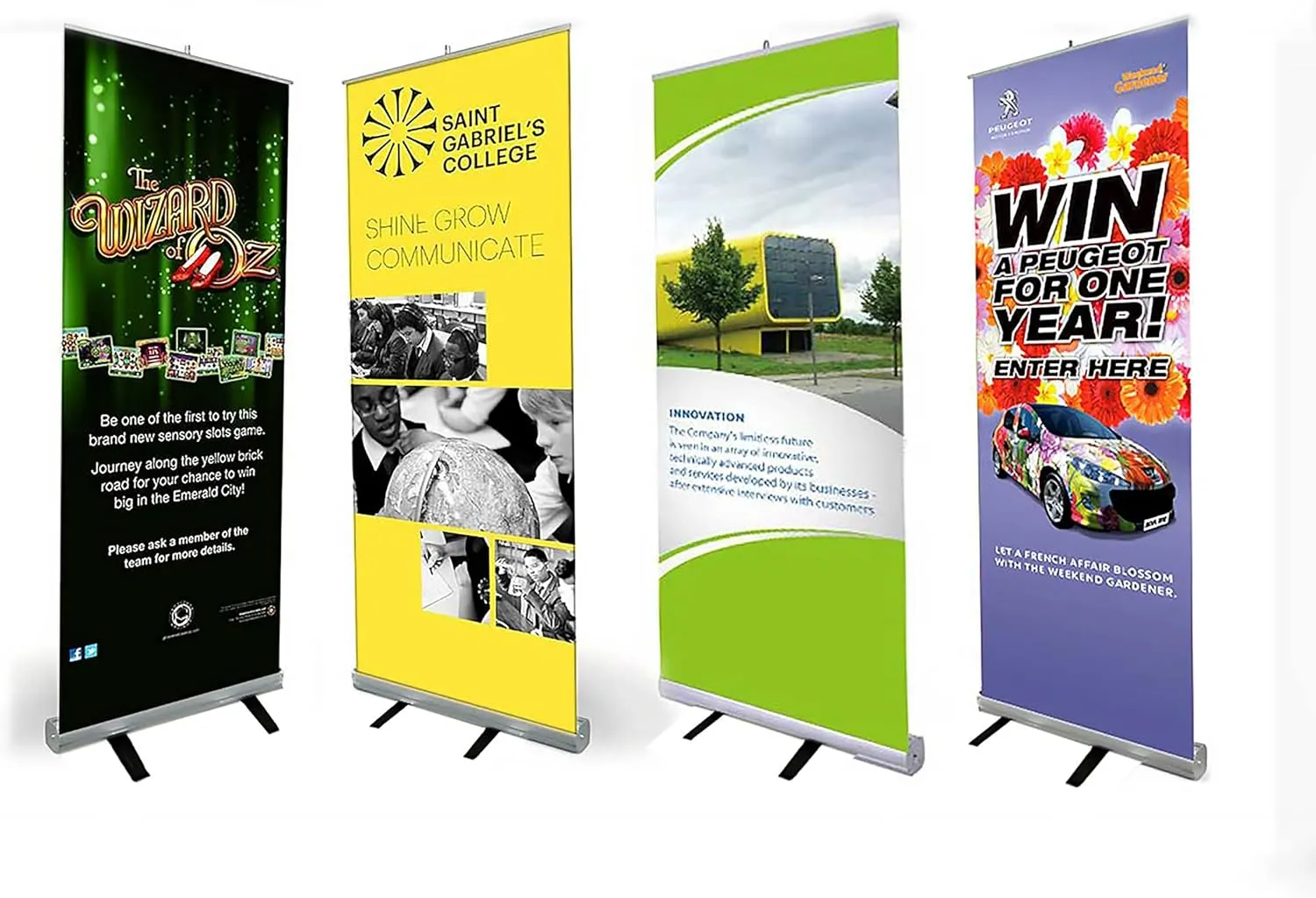Professional Roll Up Banner Custom Retractable Roll Up Stand with Personalized Banner Printing (Stander & Poster Print) for Trade Show Display & Event Promotion, Business, Wedding, - 33.5 x 83" (whole set))