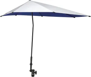 Prospo Adjustable Beach Umbrella with Universal Clamp, Portable UPF 50  UV Protection Umbrella for Chair, Wheelchair, Golf Cart, Stroller, Bleacher, Patio