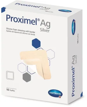 Proximel Ag 15100000 Foam Dressing with Silver, Box of 10