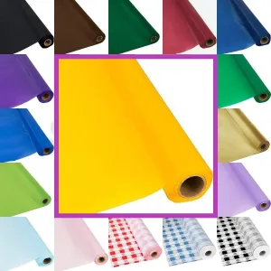 QSD Harvest Yellow Banquet Tablecloth Roll-300 Feet Long (26 Colors) - NO Folds or CREASES (Super Fast Set UP)