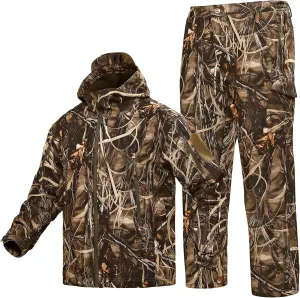 Quiet Hunting Clothes Suit Clothing Gear Camouflage Hoodie Jacket Pants